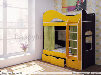 ДВУХЪЯРУСНАЯ КРОВАТЬ HAPPY KIDS SOUL LUX 170Х80 СМ