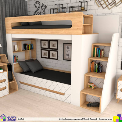 Двухъярусная кровать Goffo -2 180 МДФ