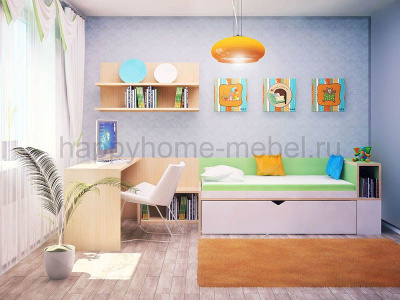 НИЗКАЯ КРОВАТЬ-ЧЕРДАК HAPPY KIDS K-16