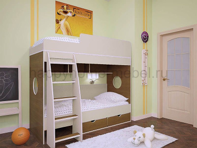 ДВУХЪЯРУСНАЯ КРОВАТЬ BAMBINI 7 190