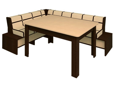 МЯГКИЙ КУХОННЫЙ УГОЛОК И СТОЛ MILK FAMILY 2200