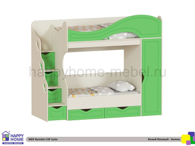 ДВУХЪЯРУСНАЯ КРОВАТЬ BAMBINI 33 SUITE F МДФ 200