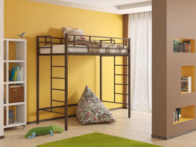 ДЕТСКАЯ МЕТАЛЛИЧЕСКАЯ КРОВАТЬ-ЧЕРДАК АМСТЕРДАМ-2 190Х90