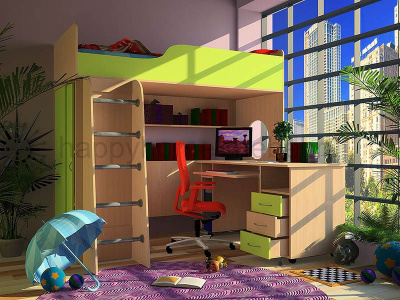 КРОВАТЬ-ЧЕРДАК ОРБИТА 11.1 + СТОЛ