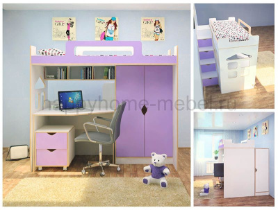 КРОВАТЬ-ЧЕРДАК HAPPY KIDS K-3S