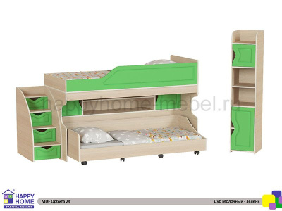 ДВУХЪЯРУСНАЯ КРОВАТЬ ОРБИТА 24 МДФ