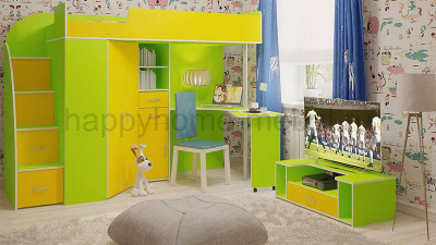 КРОВАТЬ-ЧЕРДАК BAMBINI 16 + ТУМБА 16.2