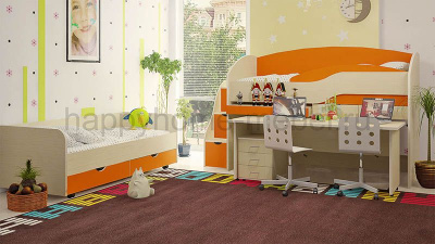 ДВУХЪЯРУСНАЯ КРОВАТЬ BAMBINI 8 + ЛЕСТНИЦА BL + СТОЛ BSP
