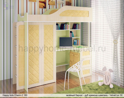 КРОВАТЬ-ЧЕРДАК HAPPY KIDS CHARM-2  180Х80