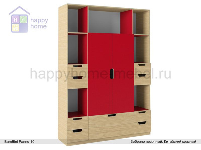 ШКАФ-СТЕЛЛАЖ BAMBINI PANNO 10 (С ЯЩИКАМИ)