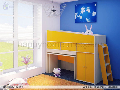 КРОВАТЬ-ЧЕРДАК РАДУГА ОБЛАЧКО 3L