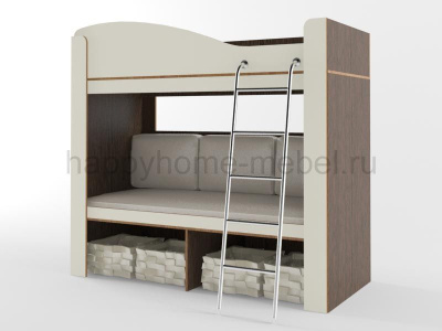ДВУХЪЯРУСНАЯ КРОВАТЬ С ДИВАНОМ ОРБИТА ЛЕТО 6М