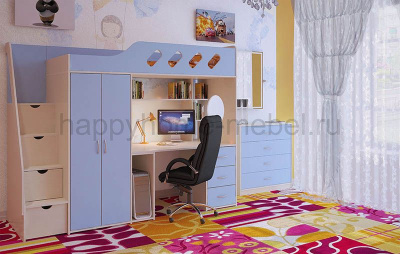 КРОВАТЬ-ЧЕРДАК ОРБИТА 21 + КОМОД