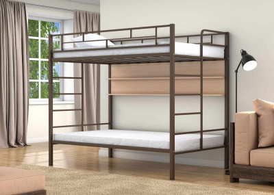 ДВУХЪЯРУСНАЯ МЕТАЛЛИЧЕСКАЯ КРОВАТЬ ВАЛЕНСИЯ ТВИСТ 120 С ПОЛКАМИ