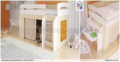КРОВАТЬ-ЧЕРДАК HAPPY KIDS JAZZ 170Х90